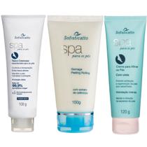 Creme Hidrata Ureia Esfoliante Desodorante Evita Chule Kit 3