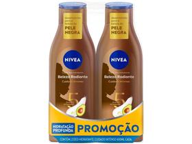 Creme Hidratante c paraPele Seca e Extrasseca Nivea Beleza Radiante Cuidado Intenso 400ml 2 Unidades