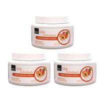 Creme Hidratante Corporal Bio Soft 220G Apricot - Kit 3Un