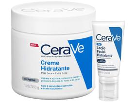 Creme Hidratante Corporal - CeraVe + Loção Hidratante Facial Dermocosméticos