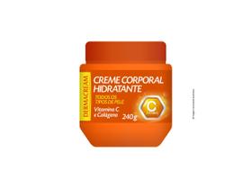 Creme Hidratante Corporal Dermacream 240g Vitamina C e Colágeno