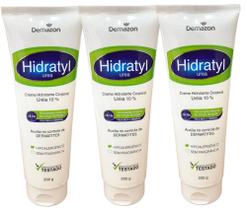 CREME HIDRATANTE CORPORAL URÉIA 10% HIDRATYL 200gr DEMAZON KIT 3und