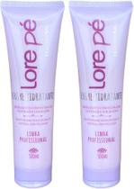 CREME HIDRATANTE EXTRATOS NATURAIS E COLAGENO 300ml LORE PÉ - KIT 2und