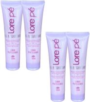 CREME HIDRATANTE EXTRATOS NATURAIS E COLAGENO 300ml LORE PÉ - KIT 4und