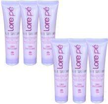 CREME HIDRATANTE EXTRATOS NATURAIS E COLAGENO 300ml LORE PÉ - KIT 6und