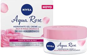 Creme hidratante facial em gel nivea aqua rose com 50ml