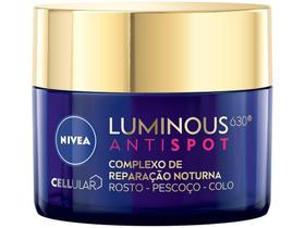 Creme Hidratante Facial Nivea Complexo de Reparação Noturna Luminous Ácido Hialurônico 50ml