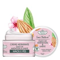 Creme Hidratante Mãos E Pés Amêndoas E Karité Love Nature Flores & Vegetais 250g