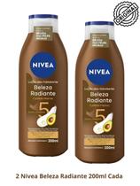 Creme Hidratante Nivea Body Beleza Radiante Kit 2 Und 200ml