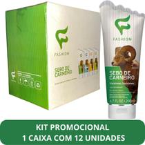 Creme Hidratante Tradicional Fashion Sebo de Carneiro Bisnaga 200ml Kit 12 Unidades