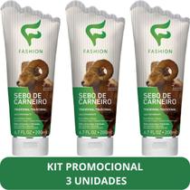 Creme Hidratante Tradicional Fashion Sebo de Carneiro Bisnaga 200ml Kit 3 Creme Hidratante Tradicional Fashion Sebo de Carneiro Bisnaga 200ml Kit 3
