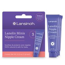 Creme Lansinoh para Mamilos com Lanolina - Seguro para Amamentação (3 x 7ml)