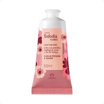 Creme Mãos Flores Flor Pêssego E Jasmim Tododia Natura 50Ml