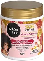Creme Máscara Sos Cachos Rícino Queratina Salon Line 500g Creme Máscara Sos Cachos Rícino Queratina Salon Line 500g