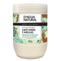 Creme Massagem D'Agua Natural Argila Café Verde 650g - DAGUA NATURAL