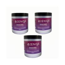 Creme Matizante Pack 3 Bienok Violet 500ml para cabelos amarelados