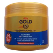 Creme Multifuncional 3 em 1 Niely Gold Liso Pleno Água Termal + 13 Aminoácidos 430g