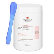 Creme Neutro Para Massagem 1 Kg Phytobeauty - 100% Vegetal, Ômegas Essenciais