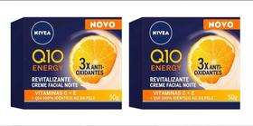 Creme nivea energy q10 noturno 50g kit c/2 unidades