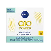 Creme Nivea Q10 Power Dia FPS 30 Pele Mista a Oleosa Antirrugas 50g
