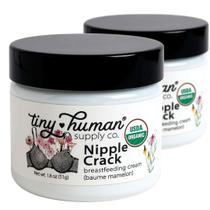 Creme orgânico para mamilos Tiny Human Supply Co Nipple Crack, pacote com 2 unidades
