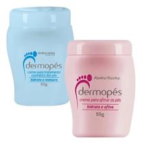 Creme para Afinar os pés Dermopés (Rosa) 55 g + Creme para Restaurar os Pés Dermopés (Azul) 55 g