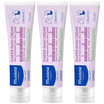 Creme para assaduras Mustela 123 Protetor de pele 110mL x3