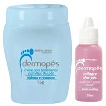 Creme para Hidratar e Restaurar os Pés Dermopés 55 g + Loção Dermopés Milagre dos pés Trata e Afina