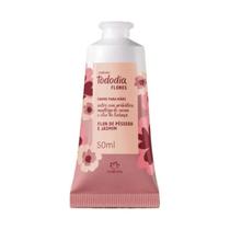 Creme Para Mãos Flor De Pêssego E Jasmim Tododia 50ml Natura Creme Para Mãos Flor De Pêssego E Jasmim Tododia 50ml Natura