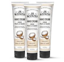 Creme para mãos J.R. Watkins, hidratante natural, 100 ml de coco, pacote com 3 unidades Creme para mãos J.R. Watkins, hidratante natural, 100 ml de coco, pacote com 3 unidades