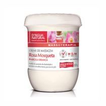 Creme Para Massagem D'agua Natural Rosa Mosqueta e Argila Branca 650g Creme Para Massagem D'agua Natural Rosa Mosqueta e Argila Branca 650g