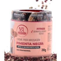 Creme para Massagem Pimenta Negra 200g Rhenuks Cosméticos