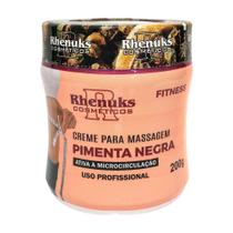 Creme Para Massagem Pimenta Negra 200ml - Rhenuks