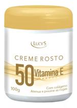 Creme para o Rosto 50 com Colágeno e Vitamina E e Prevenção de Rugas - Antirrugas Antissinais Clareador de Manchas Escur