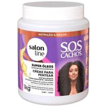 Creme Para Pentar Gel Creme SOS Cachos Super Óleos 1kg Salon Line