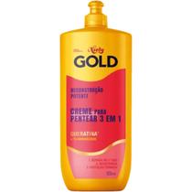 Creme para Pentear 3 em 1 Niely Gold Reconstrução Potente Queratina-V + 13 Aminoácidos 500ml