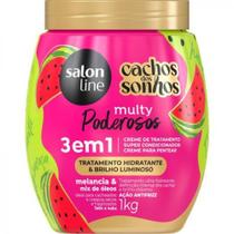 Creme para Pentear 3 em 1 Ultra Hidratação 1kg Salon Line Multy para cabelos cacheados e crespos Creme para Pentear 3 em 1 Ultra Hidratação 1kg Salon Line Multy para cabelos cacheados e crespos