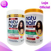 Creme Para Pentear + Ativador de Cachos Reconstrução NatuHair