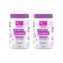 Creme Para Pentear Beleza Natural 1Kg Explosao Hialuro- 2Un