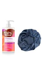 Creme Para Pentear Cabelos Crespíssimos Negra Rosa 500ml + Touca