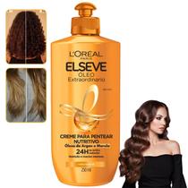 Creme para Pentear Elseve Oleo Extraordinario Loreal Paris Cabelos Secos Brilho Antifrizz