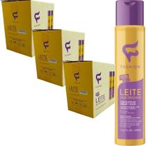 Creme Para Pentear Fashion Leite Siliconizado Com Óleos de Argan + Ojon Vidro 400ml Kit Promocional 36 Unidades