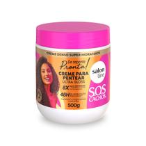 Creme Para Pentear Hidratação Ultra Gloss SOS Cachos Definidos Brilho Antifrizz 500g Salon Line