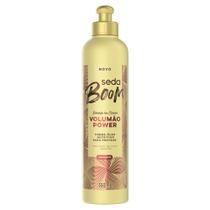 Creme para pentear hidratante com óleo de coco e abacate seda boom volumão power frasco 350ml