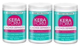Creme Para Pentear Keraform 1k Cachos Definidos ( 3 Potes)