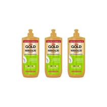 Creme Para Pentear Niely Gold 500Ml Hidrataçao-Kit C/3Un