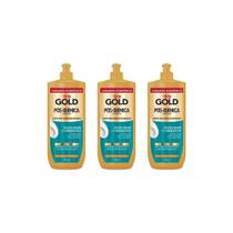 Creme Para Pentear Niely Gold 500Ml Pos-Quimica-Kit C/3Un