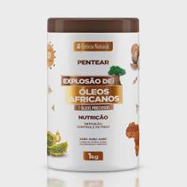 Creme para Pentear Nutrição e Definição 1kg Beleza Natural Explosão de Óleos Africanos Cabelos Cacheados