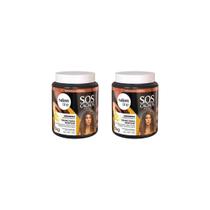 Creme Para Pentear Salon Line 1Kg Sos Cachos Arginina - 2Un