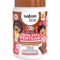 Creme Para Pentear Salon Line Chocolate Kids Cachinhos Nutridos 1kg